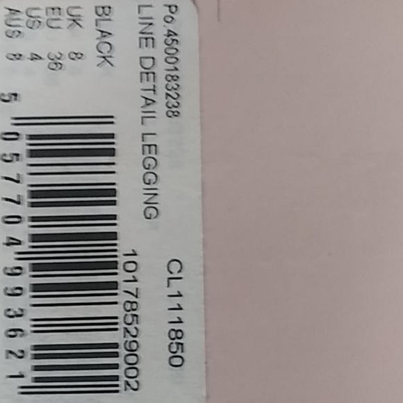 Black linen detail leggings - Picture 5 of 8